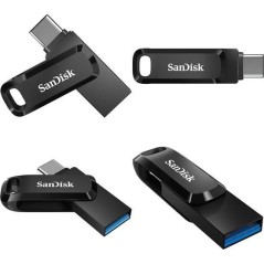 SanDisk Ultra Dual Drive 128GB - Versatile USB Type-A & Type-C | High-Speed Transfer, Stylish Black and Silver Design
